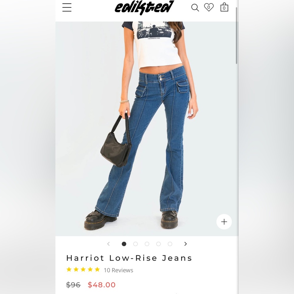 Edikted low rise jeans Harriot